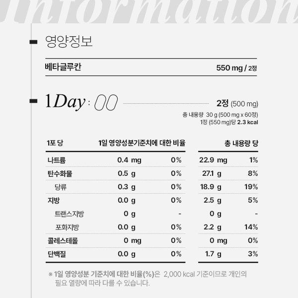 [안국건강] 효모유래 베타글루칸 *독일산 프리미엄 고순도 베타글루칸 60정 3박스 (3개월분)