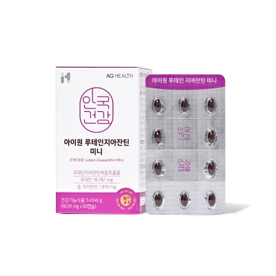 [안국건강] 아이원 루테인 지아잔틴 미니 60캡슐 (2개월분)
