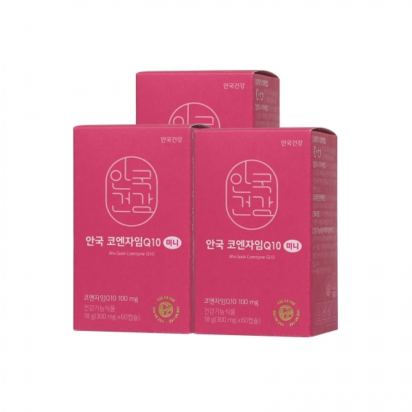 [안국건강] 코엔자임Q10 코큐텐 60캡슐 3박스 (6개월분)