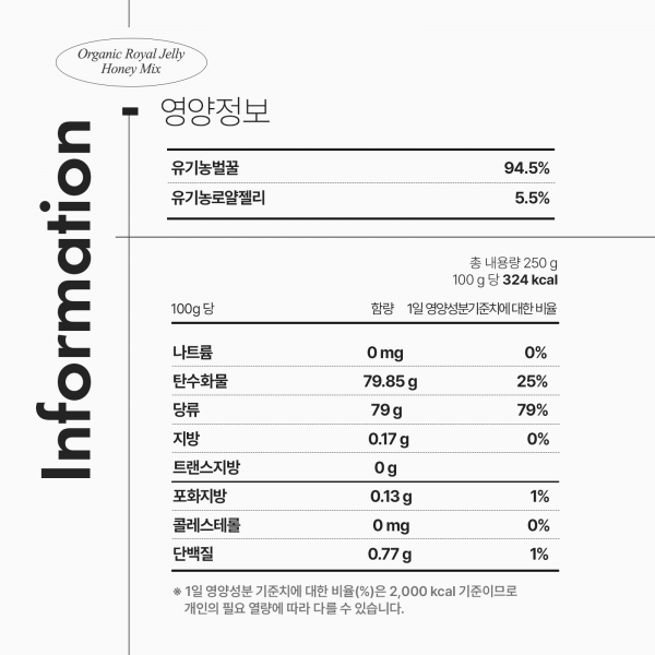 [안국건강] 오가닉 로얄젤리 허니믹스