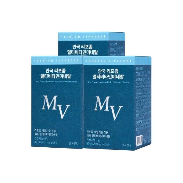 [안국건강] 리포좀 멀티비타민 미네랄 60정 3박스 (3개월분)