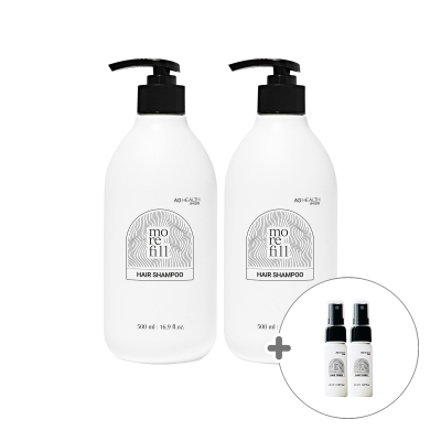 [사은품증정](+토너샘플2ea) 모리필 천연 탈모샴푸 500ml x 2ea