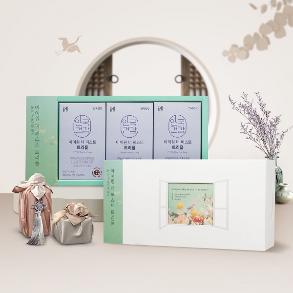 [안국건강](+쇼핑백) 아이원 더 퍼스트 트리플 민화 선물세트 180캡슐 (3개월분)