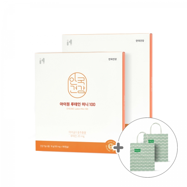 [안국건강](+쇼핑백증정) 아이원 루테인 미니100 선물세트 180캡슐 2박스 (12개월분)
