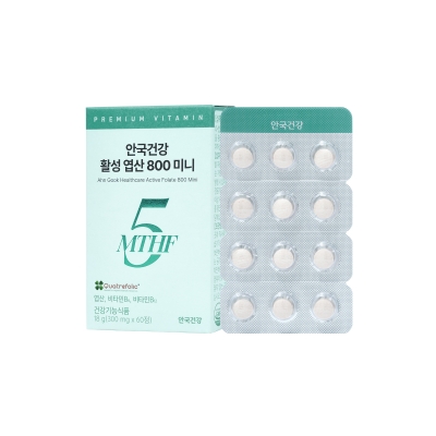 [안국건강] 안국건강 활성 엽산 800 미니 60정 (2개월분)