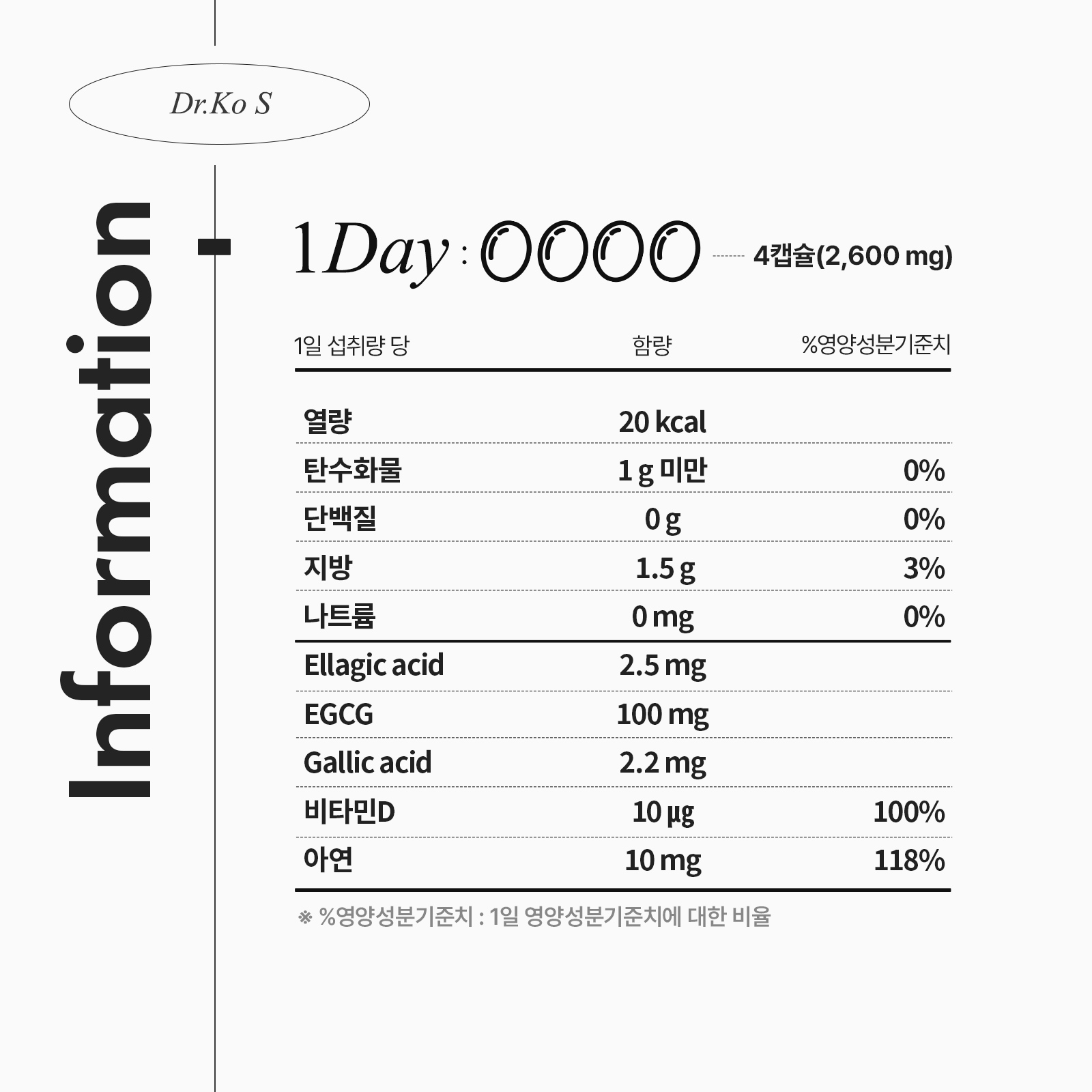 [첫구매] 코박사 에스 120캡슐 (1개월분)