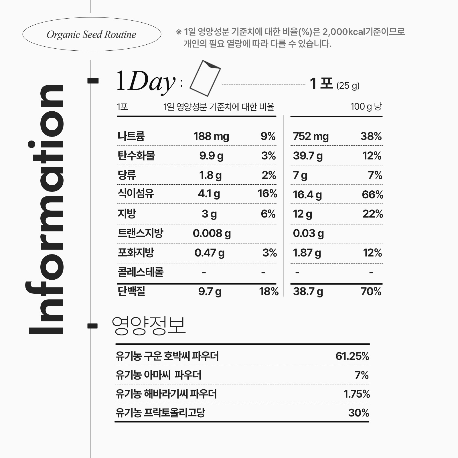 [안국건강](소량재고!) 오가닉 씨드루틴 10포 (10일분) 유기농 저당 단백질